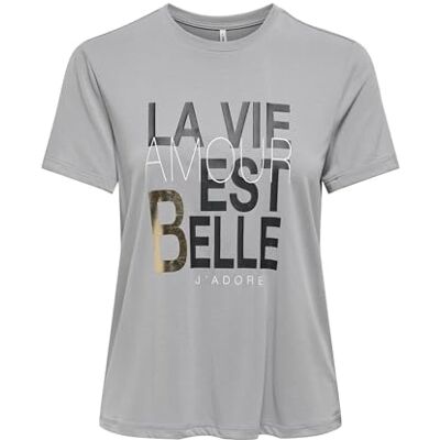 ONLY Damen Onlfree Life Modal S/S Atelier Top JRS, Ultimate Grey, Medium ONLY Damen Onlfree Life Modal S/S Atelier Top JRS, Ultimate Grey, Medium