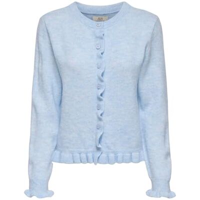 JDY Damen letty L/S On Frill Cardigan KNT Noos, Cashmere Blue, L EU JDY Damen letty L/S On Frill Cardigan KNT Noos, Cashmere Blue, L EU
