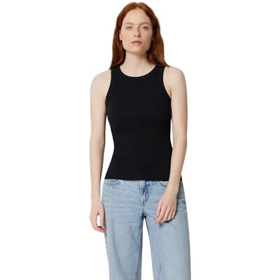 Amazon Essentials Damen Geripptes Tanktop mit Hohem Halsausschnitt und Hohem Kragen, Schwarz, XL Amazon Essentials Damen Geripptes Tanktop mit Hohem Halsausschnitt und Hohem Kragen, Schwarz, XL