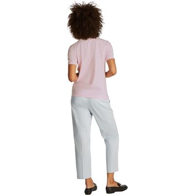 Tommy Hilfiger Damen T-Shirt Kurzarm Contrast Flag Tee mit Rundhalsausschnitt, Rosa (Light Pink), XS Tommy Hilfiger Damen T-Shirt Kurzarm Contrast Flag Tee mit Rundhalsausschnitt, Rosa (Light Pink), XS
