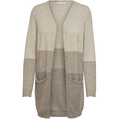 ONLY Damen Lange Strickjacke mit Taschen Knitted Stretch Casual Cardigan Open Langarm Basic ONLQUEEN ONLY Damen Lange Strickjacke mit Taschen Knitted Stretch Casual Cardigan Open Langarm Basic ONLQUEEN