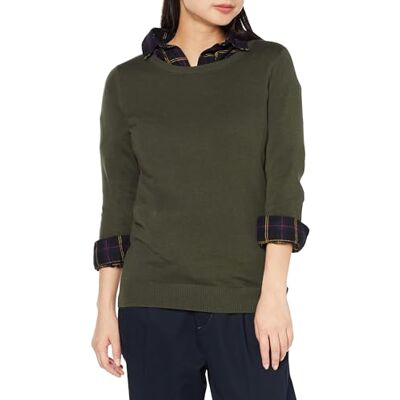 Amazon Essentials Damen Leichter, Langärmeliger Pullover Mit Rundhalsausschnitt (Erhältlich in Übergröße), Olivgrün, S Amazon Essentials Damen Leichter, Langärmeliger Pullover Mit Rundhalsausschnitt (Erhältlich in Übergröße), Olivgrün, S