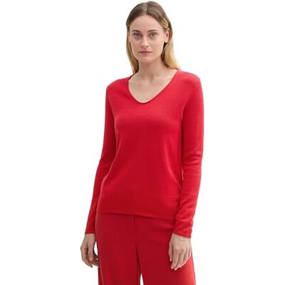 TOM TAILOR Damen Strickpullover mit V-Ausschnitt TOM TAILOR Damen Strickpullover mit V-Ausschnitt