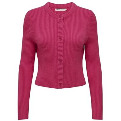 ONLY Damen Strickjacke Onlkatia Ls Button Cardigan KNT, Raspberry Sorbet, L ONLY Damen Strickjacke Onlkatia Ls Button Cardigan KNT, Raspberry Sorbet, L