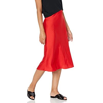 The Drop Damen Maya Rock, seidiger Slip-Skirt-Stil, Rot, M The Drop Damen Maya Rock, seidiger Slip-Skirt-Stil, Rot, M