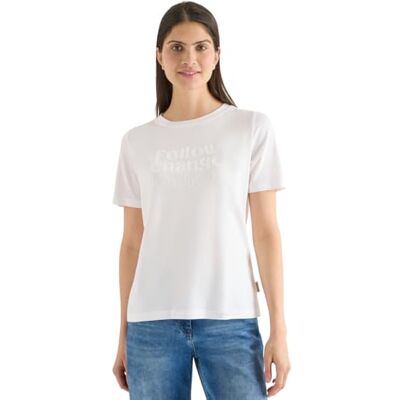 Cecil T-Shirt mit Frontprint Vanilla White XL Cecil T-Shirt mit Frontprint Vanilla White XL