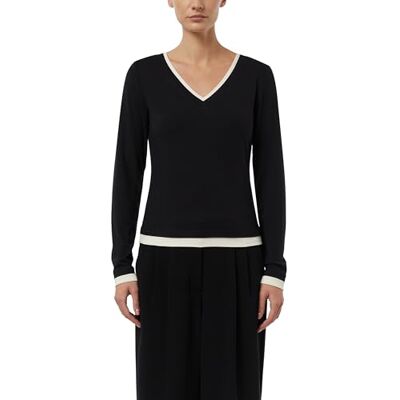 Comma Langarm-Viskoseshirt in Layering-Optik Comma Langarm-Viskoseshirt in Layering-Optik
