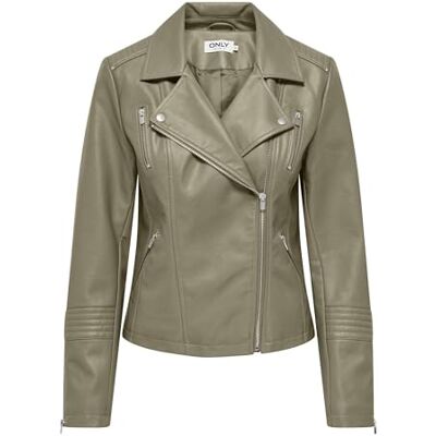 ONLY Damen Onlgemma Faux Leather Biker OTW Noos, Mermaid, Numeric_36 ONLY Damen Onlgemma Faux Leather Biker OTW Noos, Mermaid, Numeric_36