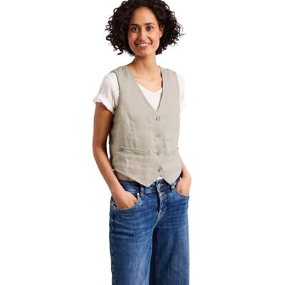 Street One Weste mit V-Neck und Knöpfen aus Leinen Street One Weste mit V-Neck und Knöpfen aus Leinen