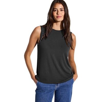 Street One Jersey top w.Rivet Details Granite Grey 44 Street One Jersey top w.Rivet Details Granite Grey 44