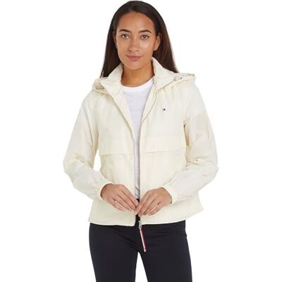 Tommy Hilfiger Damen Jacke Windbreaker Übergangsjacke, Weiß (Calico), XS Tommy Hilfiger Damen Jacke Windbreaker Übergangsjacke, Weiß (Calico), XS