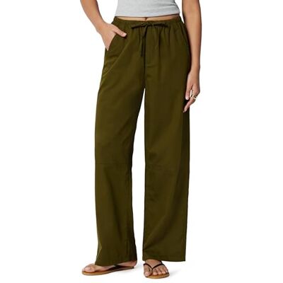 Amazon Essentials Damen Leichte Oversized-Fit-Hose mit Schnürbund, Tiefbraun, XXL Amazon Essentials Damen Leichte Oversized-Fit-Hose mit Schnürbund, Tiefbraun, XXL