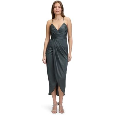 Vera Mont Damen Abendkleid mit Raffung 36, Autumn Green Vera Mont Damen Abendkleid mit Raffung 36, Autumn Green