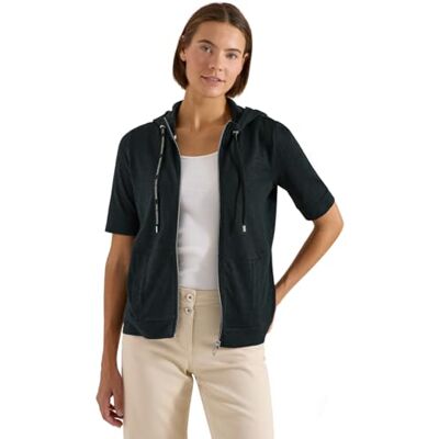 Cecil Kurzarm Jacke mit Hoodie und Zipper Cecil Kurzarm Jacke mit Hoodie und Zipper