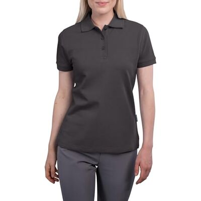 HRM Damen Heavy Polo, Dunkelgrau, Gr. M Premium Polo-Shirt aus 100% Baumwolle, Basic Polohemd bis 60°C Waschbar, Hochwertige & Nachhaltige Oberteile, Workwear HRM Damen Heavy Polo, Dunkelgrau, Gr. M Premium Polo-Shirt aus 100% Baumwolle, Basic Polohemd bis 60°C Waschbar, Hochwertige & Nachhaltige Oberteile, Workwear