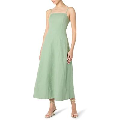 The Drop Daphne Square Neck Linen Maxi Dress Maxikleid, Iceberg Green, XXS The Drop Daphne Square Neck Linen Maxi Dress Maxikleid, Iceberg Green, XXS