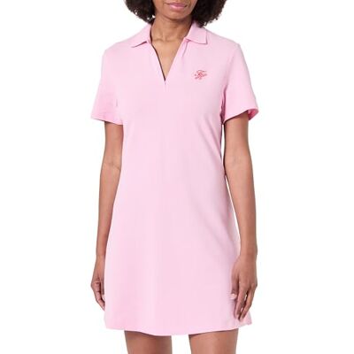 Tommy Hilfiger Damen Polokleid Script Kurz, Rosa (Classic Pink), XS Tommy Hilfiger Damen Polokleid Script Kurz, Rosa (Classic Pink), XS