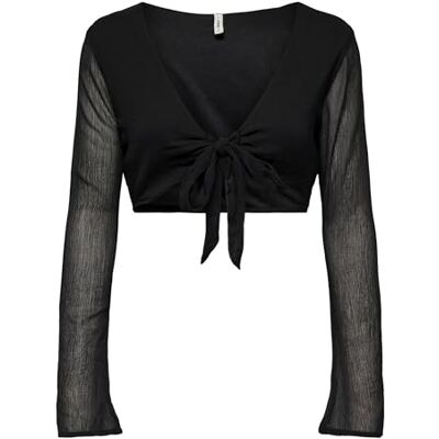 ONLY Onlasta Life L/S Tie Top WVN ONLY Onlasta Life L/S Tie Top WVN