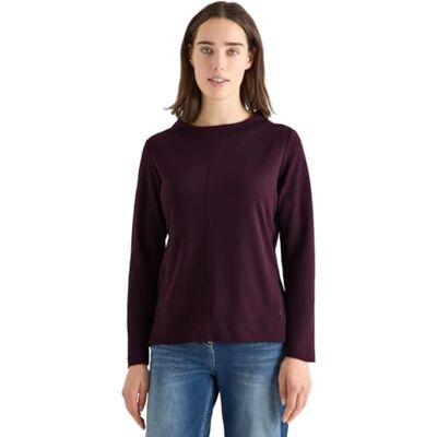 Cecil Funnelneck Shirt in Unifarbe Eggplant red XL Cecil Funnelneck Shirt in Unifarbe Eggplant red XL