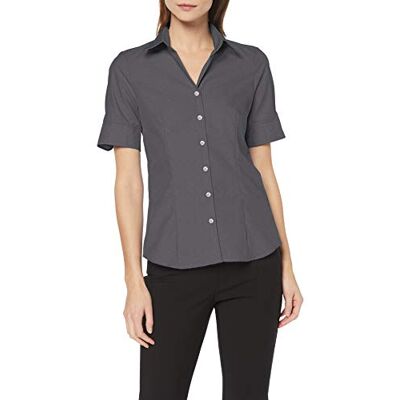 Seidensticker Damen Bluse City Bluse Hemdbluse Regular Fit Kurzarm Uni 100% Baumwolle Seidensticker Damen Bluse City Bluse Hemdbluse Regular Fit Kurzarm Uni 100% Baumwolle