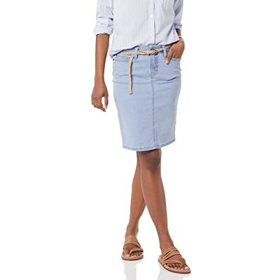 Amazon Essentials Damen Klassischer 5-Taschen-Jeansrock mit Stretchanteil, 60,3cm Länge (Erhältlich in Übergröße), Helle Waschung, 46 Amazon Essentials Damen Klassischer 5-Taschen-Jeansrock mit Stretchanteil, 60,3cm Länge (Erhältlich in Übergröße), Helle Waschung, 46