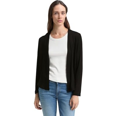 TOM TAILOR Damen Basic Sommer Cardigan , Black, XXL TOM TAILOR Damen Basic Sommer Cardigan , Black, XXL
