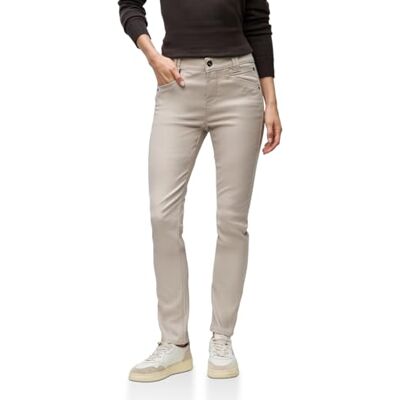 Street One Slim Fit Coated Hose Dark Moonstone Sand 46 Street One Slim Fit Coated Hose Dark Moonstone Sand 46