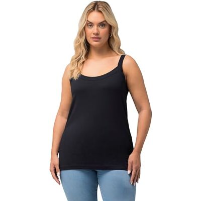 Ulla Popken Damen große Größen Übergrößen Plus Size Spaghettitop, Rundhals, Modalmix, ärmellos Marine 42+ 728664130-42+ Ulla Popken Damen große Größen Übergrößen Plus Size Spaghettitop, Rundhals, Modalmix, ärmellos Marine 42+ 728664130-42+