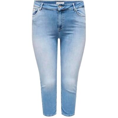 ONLY Carmakoma Damen Carwilly Reg Waist DNM Capri Noos Jeans, Light Medium Blue Denim, 46 EU ONLY Carmakoma Damen Carwilly Reg Waist DNM Capri Noos Jeans, Light Medium Blue Denim, 46 EU