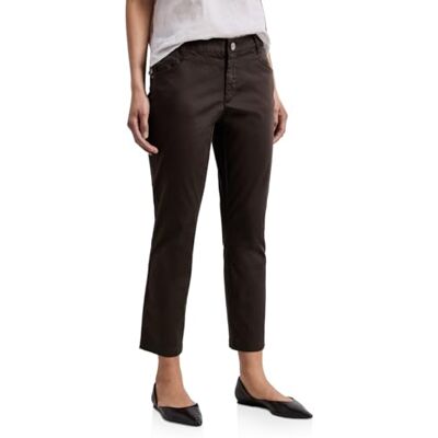 Street One 7/8 Slim Leg Hose im Satin-Look deep Earth 34 Street One 7/8 Slim Leg Hose im Satin-Look deep Earth 34