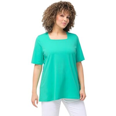 Ulla Popken , Damen, große Größen, T-Shirt, A-Linie, Carree-Ausschnitt, Halbarm Ulla Popken , Damen, große Größen, T-Shirt, A-Linie, Carree-Ausschnitt, Halbarm