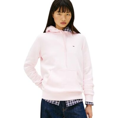 Tommy Jeans Damen Hoodie Flag Regular Fit, Rosa (Light Pink), XXS Tommy Jeans Damen Hoodie Flag Regular Fit, Rosa (Light Pink), XXS