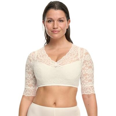 Susa Damen Dirndlbluse Ivory 5568 Größe 30 Mit Spitze & V-Ausschnitt Elegante halbarm Trachtenbluse Elastisch & Blickdicht ideal für traditionelle Feierlichkeiten & Feste Susa Damen Dirndlbluse Ivory 5568 Größe 30 Mit Spitze & V-Ausschnitt Elegante halbarm Trachtenbluse Elastisch & Blickdicht ideal für traditionelle Feierlichkeiten & Feste