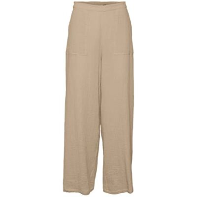 VERO MODA Damen Vmnatali Nia Hw Pant WVN Hose, Irish Cream, M EU VERO MODA Damen Vmnatali Nia Hw Pant WVN Hose, Irish Cream, M EU