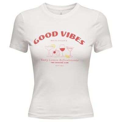 ONLY Onlvivvi Life S/S Baby Tee Box JRS ONLY Onlvivvi Life S/S Baby Tee Box JRS