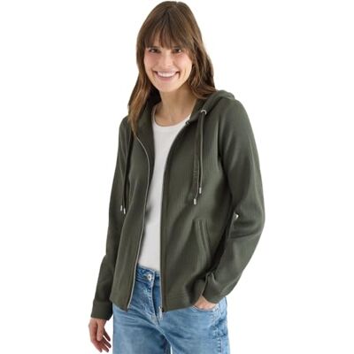 Cecil Langarm Jacke mit Kapuze und Taschen Khaki XXL Cecil Langarm Jacke mit Kapuze und Taschen Khaki XXL