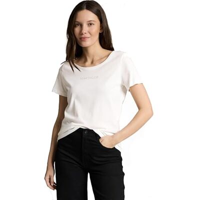 TOM TAILOR T-Shirt mit Strassstein-Logo TOM TAILOR T-Shirt mit Strassstein-Logo
