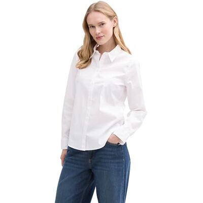 TOM TAILOR Bluse mit Muster, red Cut Leaves Design, 44 TOM TAILOR Bluse mit Muster, red Cut Leaves Design, 44