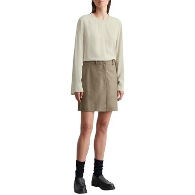 Marc O' Polo Damen Shirtbluse aus Viskose Langarm, Cremefarben (Stony Sand), 34 Marc O' Polo Damen Shirtbluse aus Viskose Langarm, Cremefarben (Stony Sand), 34