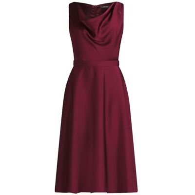 Vera Mont Damen Cocktailkleid mit Wasserfallausschnitt Deep Wine,36 Vera Mont Damen Cocktailkleid mit Wasserfallausschnitt Deep Wine,36