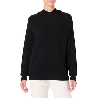 Replay Damen Hoodie mit Kapuze, Black 098 (Schwarz), S Replay Damen Hoodie mit Kapuze, Black 098 (Schwarz), S