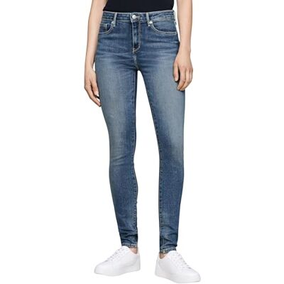 Tommy Hilfiger Damen Jeans Hose Como Skinny Fit, Blau (Pat), 33W/30L Tommy Hilfiger Damen Jeans Hose Como Skinny Fit, Blau (Pat), 33W/30L