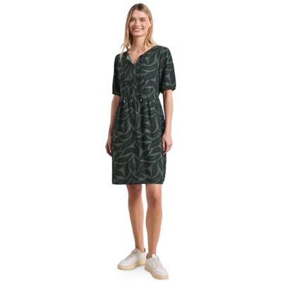 Street One Knielanges Kleid mit Split Neck und Print Street One Knielanges Kleid mit Split Neck und Print