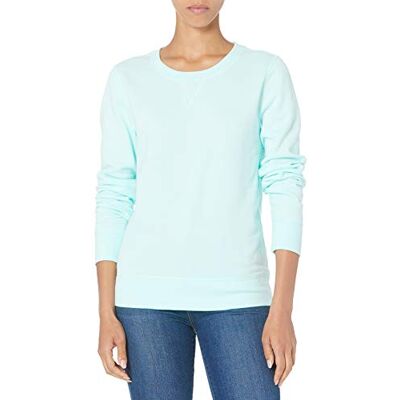 Amazon Essentials Damen-Sweatshirt aus French-Terry-Fleece mit Rundhalsausschnitt (Erhältlich in Übergröße), Aquablau, Größe M Amazon Essentials Damen-Sweatshirt aus French-Terry-Fleece mit Rundhalsausschnitt (Erhältlich in Übergröße), Aquablau, Größe M