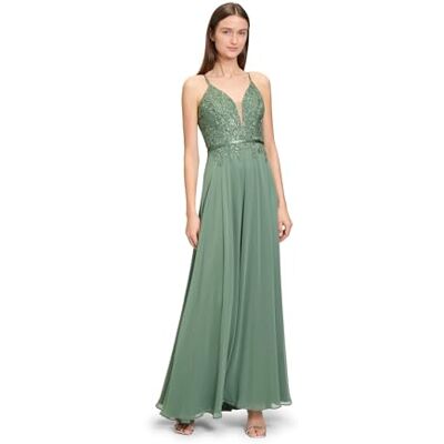 Vera Mont Damen Abendkleid mit Stickerei 38, Light Aventurine Vera Mont Damen Abendkleid mit Stickerei 38, Light Aventurine