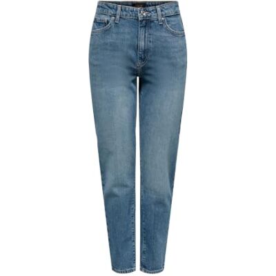 ONLY Damen ONLEMILY HW Straight ANK DNM AZG611 Jeans, Dark Blue Denim, 31 W/32 L ONLY Damen ONLEMILY HW Straight ANK DNM AZG611 Jeans, Dark Blue Denim, 31 W/32 L