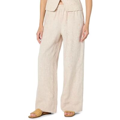 The Drop Bonni Leinenhose für Damen, zum Hineinschlüpfen, natürliches Leinen, Größe XL The Drop Bonni Leinenhose für Damen, zum Hineinschlüpfen, natürliches Leinen, Größe XL