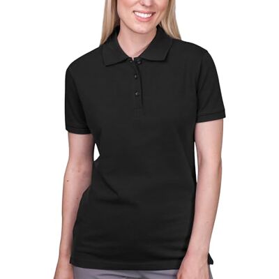 HRM Damen Heavy Stretch Polo, Schwarz, Gr. M Premium Polo-Shirt aus 95% Baumwolle & 5% Elasthan Basic Polohemd bis 40°C Waschbar Hochwertige & Nachhaltige Oberteile Workwear HRM Damen Heavy Stretch Polo, Schwarz, Gr. M Premium Polo-Shirt aus 95% Baumwolle & 5% Elasthan Basic Polohemd bis 40°C Waschbar Hochwertige & Nachhaltige Oberteile Workwear