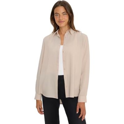 Cecil Hemdbluse in Unifarbe Oat Milk beige XXL Cecil Hemdbluse in Unifarbe Oat Milk beige XXL