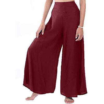 Lofbaz Damen weites Bein Palazzo Hose Yoga Salon Hippie Haremshose Hosen Feste Rot S Lofbaz Damen weites Bein Palazzo Hose Yoga Salon Hippie Haremshose Hosen Feste Rot S